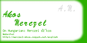 akos merczel business card